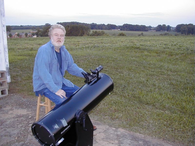 Robert with 10" Dobsonian telescope