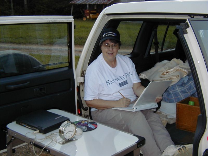 Barbara at Bullington observing site